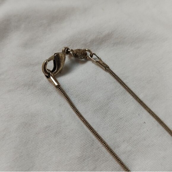 2" Dragon Vein Agate Heart Pendant Sterling Silver Chain Necklacf - Picture 6 of 8